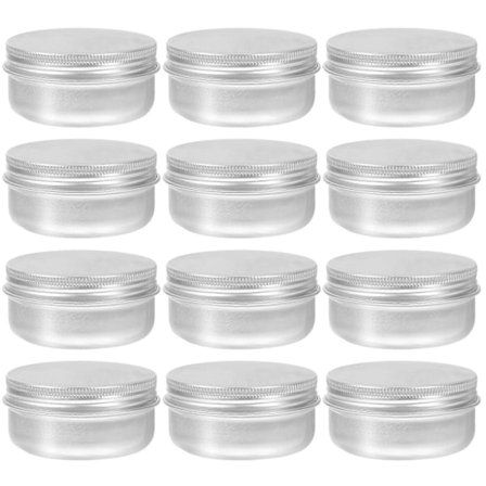 18 st Aluminium Förvaringsburkar Metallbehållare Små Burk för Godis Te Kosmetika