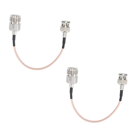 2 stk. 50 Ohm Koaksialkabel Samling M Hun til BNC Han Jumperledning