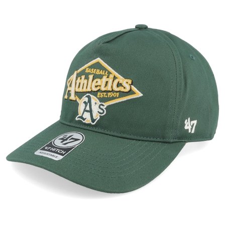 47 Brand - MLB Vert adjustable Casquette - Oakland Athletics MLB Diamond 47 Hitch Dark Green A-frame Adjustable @ Hatstore