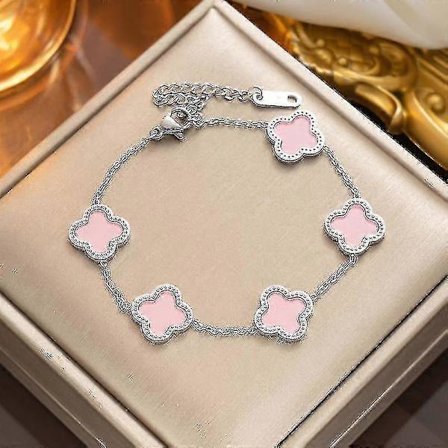 Firkløver smykker, titanium stål armbånd