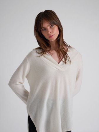 Kashmina - Kashmirgenser "Ida" - hvit - Size M