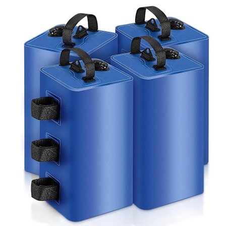 4 stk. 10L Vandvægtsposer til Pavillon, 40 kg Vandteltvægtssæt 4 Benvægte til Pop-up Pavillon, Lysthus, Markise, Telt Vandvægtsposer