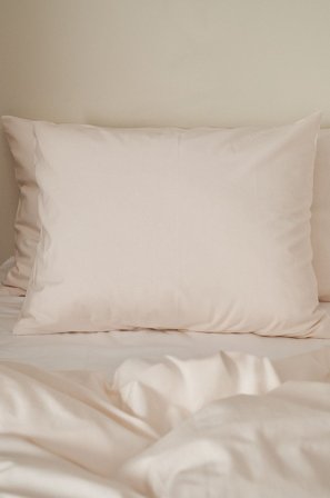 &Home - Pudebetræk Heaven i bomuld - Hvid - Hovedpuder - 50X90 - Fra Homeroom