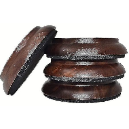 4 st Upright Piano Caster Cups, Högkvalitativa Hardwood Piano Caster Pads Möbelben (Mörk Valnöt)