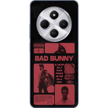 Kompatibelt Mobildeksel til Xiaomi Redmi 14C Bad Bunny NFL-inspirert skjoldlogo med amerikansk fotball og stjerner