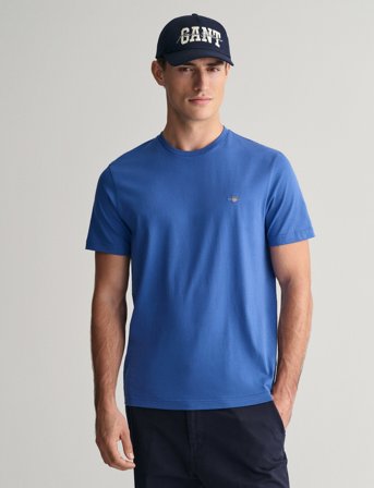 GANT Reg Shield Ss T-Shirt - Blue - XXL
