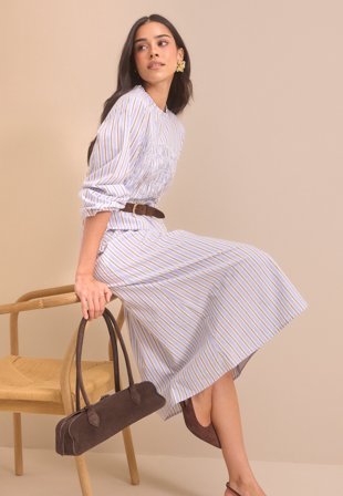 BUBBLEROOM - Smock Cotton Dress - M