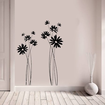 Vildblommor kamomill vinyl vägg klistermärken