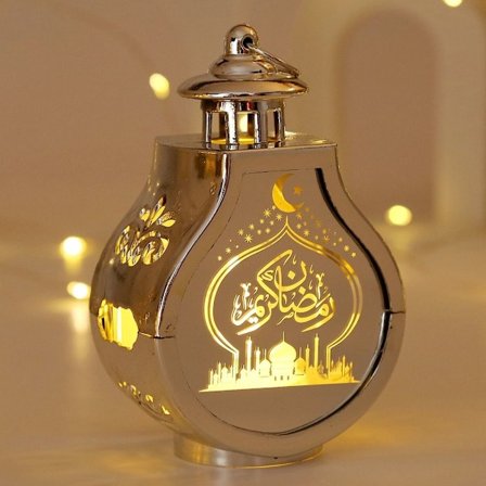 Eid Mubarak Lampe Ramadan LED Lys FARVE 5 FARVE 5