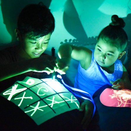 Självlysande Kuddfodral Rutor