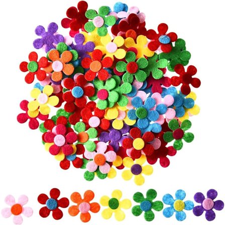 Filtede Blomsterkonvolutter, Papirblomst, 100 Stykker Stoffblomster, A