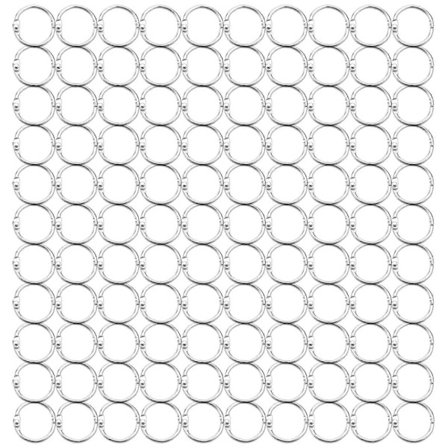 100 st 25 mm lösbladsbindningsringar Nyckelringar Bokringar Bindningsringar Kompatibla med Scrapbook/Album/Hantverk - Perfekt 25 mm