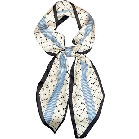 Hårscarf för Kvinnor Mode Silkeslen Satin Huvudduk Omlott Andningsbar Lättviktig Halsduk För Handväska Accessoarer - Blå