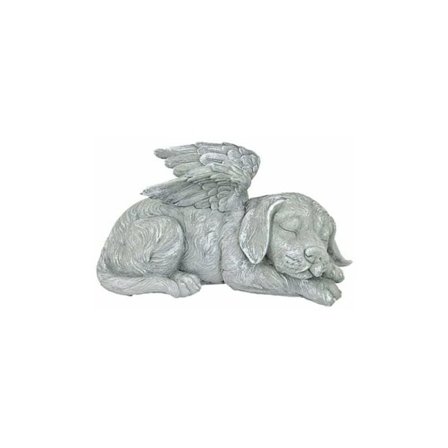 Pet Angel Dog Honorary Statue Headstone, 12cm, Polyresin