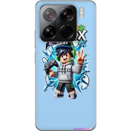 Kompatibelt Mobilskal till Xiaomi Xiaomi 15 Pro Färgstark Roblox-karaktär med handkontroll och energifylld splash art design, perfekt för barnrum o