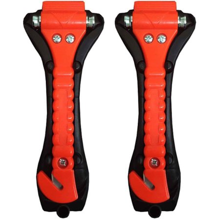 Bilvindu Sikkerhetshammer 2-I-1 Bilfluktverktøy Bilvindusknuser Livredningshammer Beltekutter Førstehjelp Overlevelsesverktøy