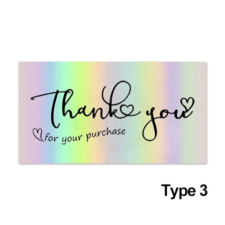50ST Tack för din beställning Uppskatta kort TYP 3 TYP 3