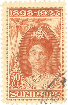 Suriname 1923 - NVPH 107 - Stemplet