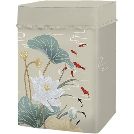Skyddande överdrag för tvättmaskin med klassisk hög lastning - skyddande dammskydd för tvättmaskin och torktumlare (Lotus fl