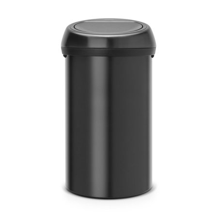 BRABANTIA Papperskorg Touch Bin 60L matt svart - Lyreco - Kontorsmaterial - Till skrivbordet - Papperskorgar