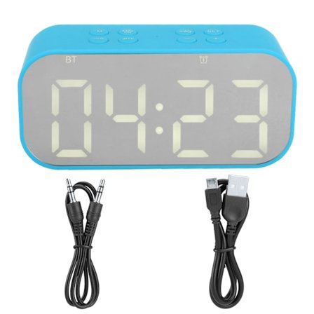 AEC Alarm Clock Speaker BT501 Utendørs Bluetooth Musikkhøyttaler Bluetooth5.0 Blå
