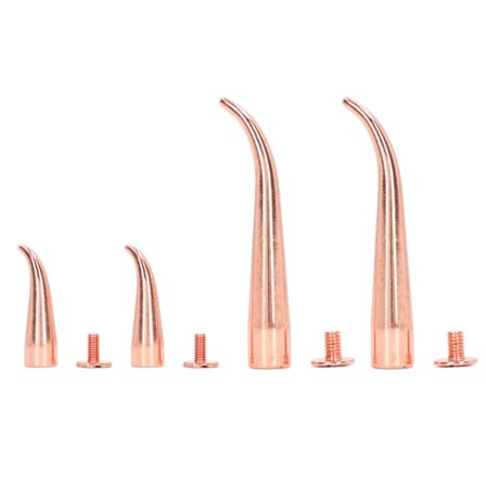 Spikes Spissede Albue Rose Gull Klar Tråd Store og Lille Størrelse Galvanisering Klær Nagler for Veske Dekorasjon