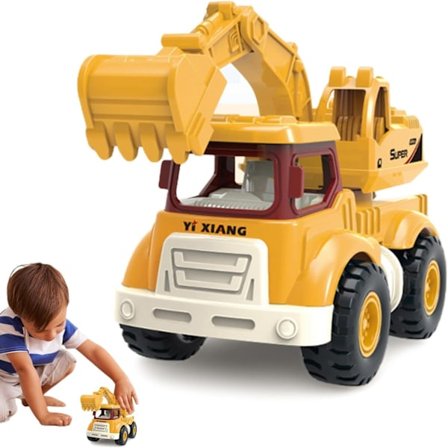 Legetøjskonstruktionskøretøjer, Innovative legetøjskonstruktionslastbiler, Børne-gravemaskine - Konstruktionskøretøjslegetøj til børn drenge piger, 