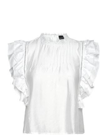 Gina Tricot Mini Boho Frill Top - White - XL