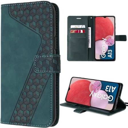 Beskyttelsesskal - PROSHOP - til Samsung Galaxy A04s/A13 5G - Natgrøn - Stødabsorberende - Kortlommer