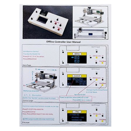 Offline Kontroller for CNC 3018 Pro 2418 Pro 1610 Pro DIY Laser Graver Kutter Maskin 1GB TF Kort 3 Akser GRBL