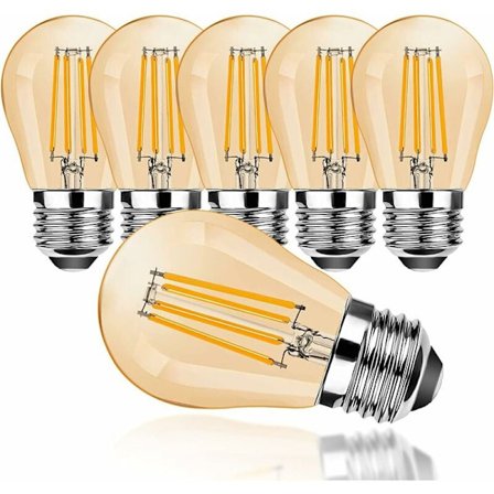 4W Vintage LED-lampor E27 LED-glödlampor 2700K Varmvitt LED Mini Globe Icke-Dimbar 6-pack