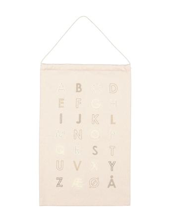 Abc Poster Dk Home Kids Decor Posters & Frames Posters Cream MarMar Copenhagen