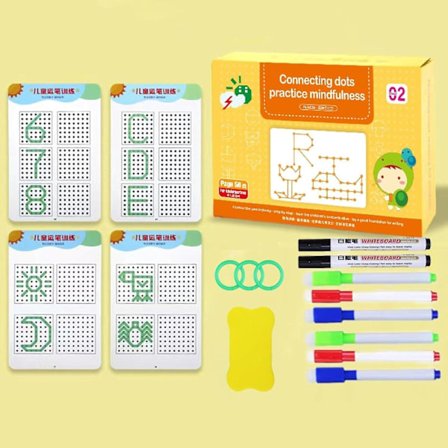 Scribble Smart Arbejdsbog - Hurtig Udvikling af Unge Sind, 2024 Ny Genanvendelig Lille Nysgerrige Sind Arbejdsbog Førskole Arbejdsbog