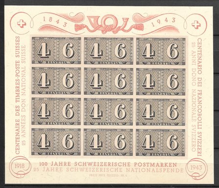 Schweiz 1943 - AFA 420 - Postfrisk