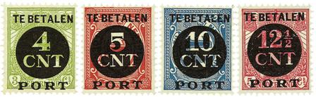 Holland 1924 - Portomærker NVPH P65-P68 - Ubrugt