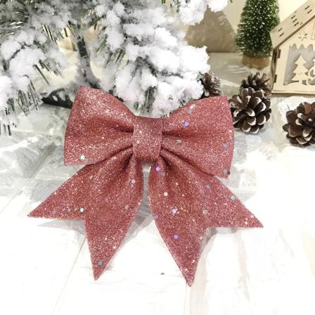 3 kpl Joulukuusijouset Glitter Bowknot PINK Pink
