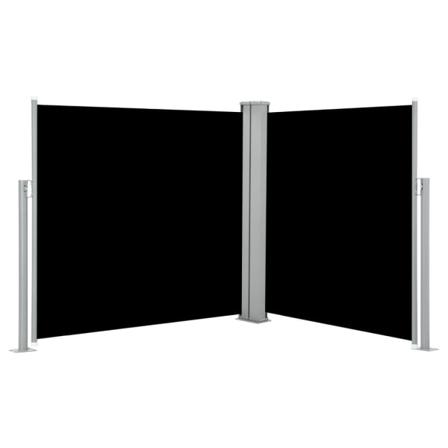 Vidaxl Infällbar Sidomarkis Svart 120x600 Cm Svart