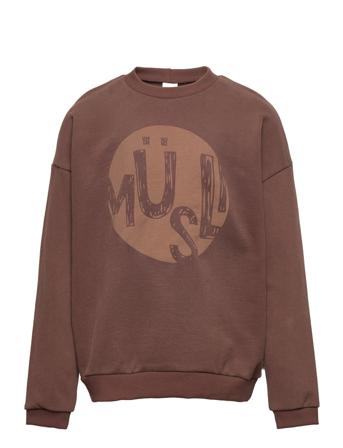 Letter Sweatshirt Sweatshirt Trøje Brun Müsli By Green Cotton