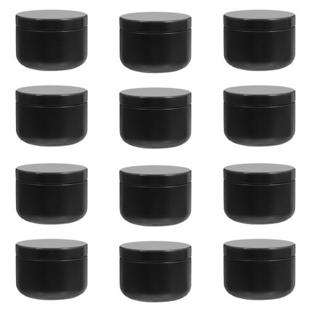 12 stk DIY Lysboks Tinplate Bokser Oppbevaringsbeholdere Lysbokser Lyskrukker Mørk Grå 5,2X3,8cm Dark Grey 5.2X3.8cm