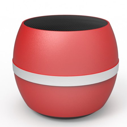 Metall trådlös bluetooth-högtalare, mini liten söt utomhus bil bluetooth-högtalare (röd),