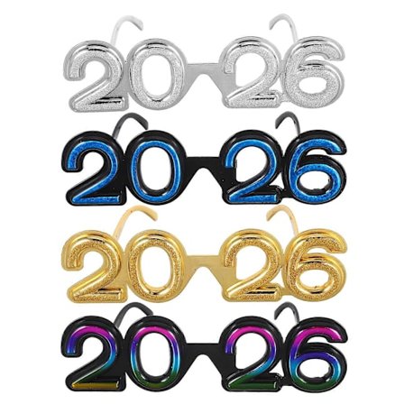 Digitale briller 2026 briller til nytårsfotoboks 4 stk. sæt [D]