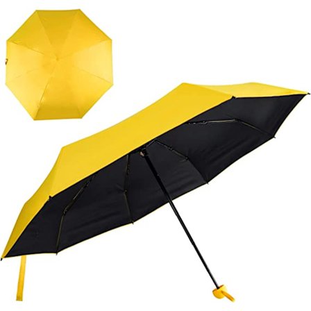 Sammenfoldelig rejse paraply, 8 rib mini paraply lille UV beskyttelse