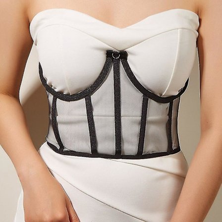 Sexig Korsett Underbyst Kvinnor Gotisk Korsett Top Curve Shaper Rem Slimming Midjebälte Kedja Spetskorsetter Bustiers Sexig Punk,svart