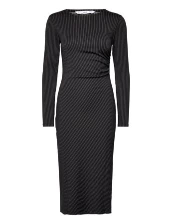 Natalia Knælang Kjole Sort Mango