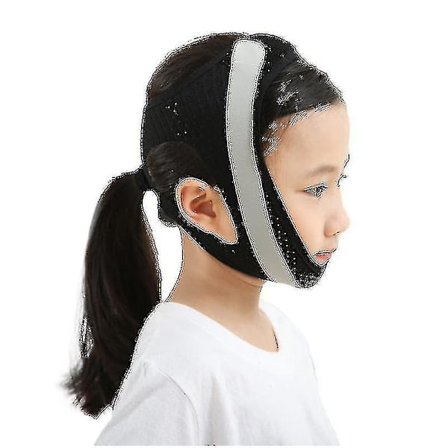 Børne søvn anti-mund V-formet bandage mundånding korrektionsbælte (pink)