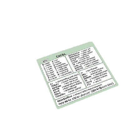 Tangentbordsdekal med Excel-genvägar för bärbar dator och stationär dator