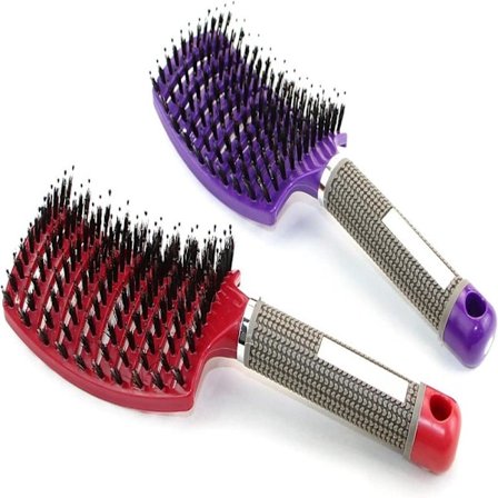 Vildsvinsborste - 2 Vildsvinsborstar - Kam för att släta ut frizz