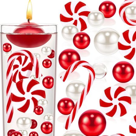 Jul Vas Filler Pärla För Vas Pärlor Vattengeler Pärlor Jul Flytande ljus DIY Julljus Hantverk