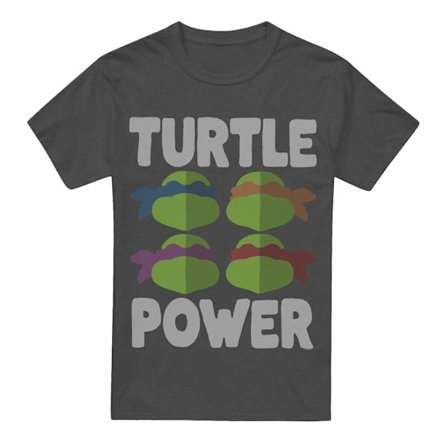 Teenage Mutant Ninja Turtles Unisex Vuxen Turtle Power Faces T-shirt Charcoal S