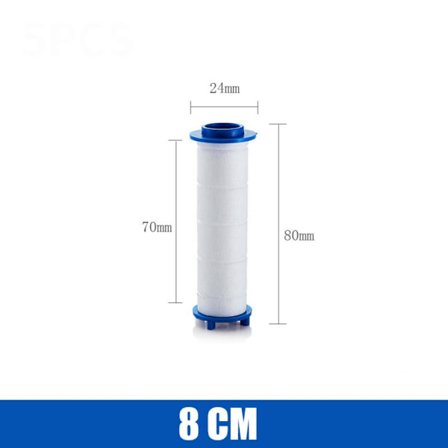 Ersättningsfilter Duschhuvud Filter 5PCS 8CM 5PCS 8CM